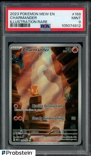 2023 Pokemon MEW EN Illustration Rare #168 Charmander PSA 9 MINT