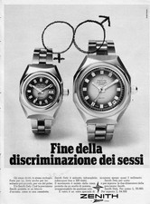 ZENITH DEFY OROLOGI FINE DISCRIMINAZIONE DEI SESSI PUBBLICITÀ ADVERTISING 25X33
