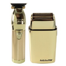 BaBylissPro LIMITEDFX Collection Trimmer and Double Foil Shaver Gold FXDUOFS2TG