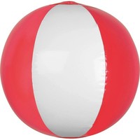 5X Strandball / Wasserball / Farbe: Weiß-Transparent Rot