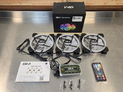 GIM RGB Case Fans, 3 Pack Cooling LED Fan for PC case NIB *Free Shipping* 
