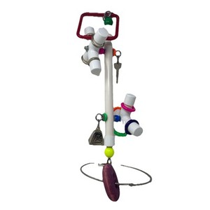 34” Bird Toy Large Double Spinner With Bell, Key & Perch