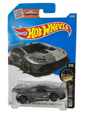 Hot Wheels Lamborghini Huracan LP 620-2 Super Trofeo Gray Night Burnerz