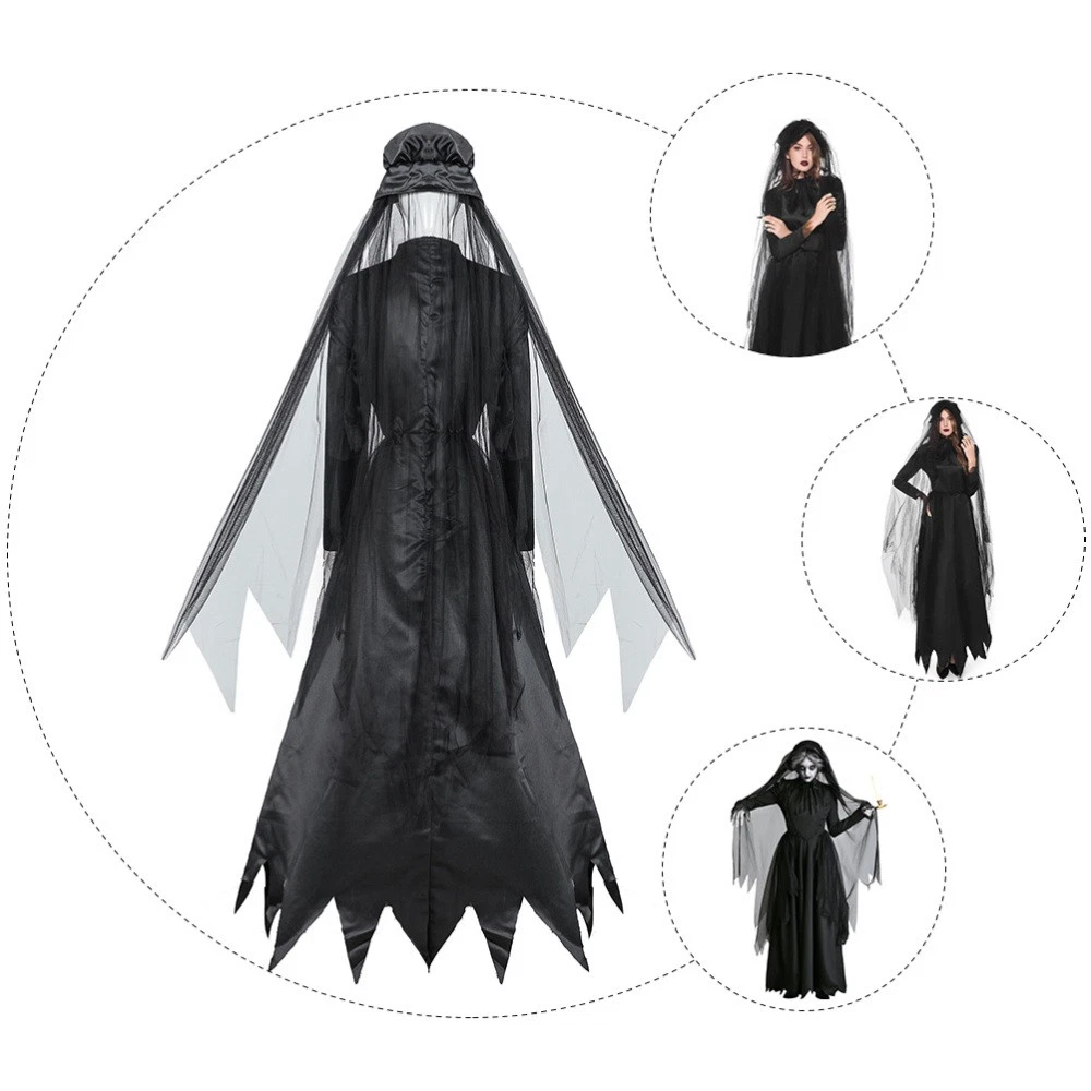 VETEMENTS 1 Set Costume Halloween Costume Halloween Vestito Lungo Maschera Abbigliamento