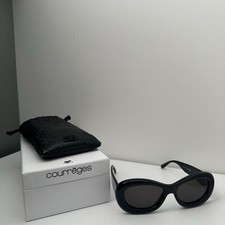 Courr ges Oval Frame Black Sunglasses - Used, Case  Cloth Included