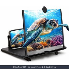 14 Inch Phone Screen Magnifier Foldable HD Acrylic Screen Enlarger Stand