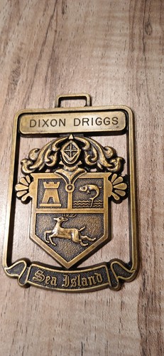 Vintage Sea Island Metal Golf Bag Tag Members