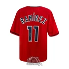 Jose Ramirez Autographed The Land Custom Red Baseball Jersey - BAS