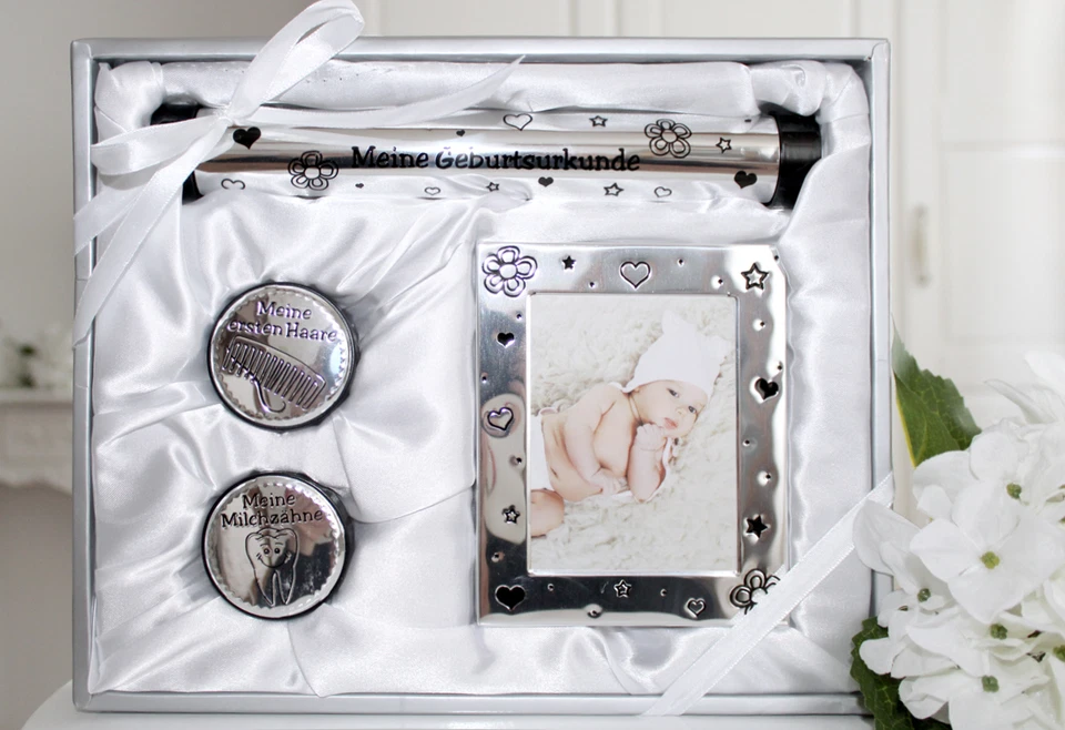 LB H&F Geschenkset Geschenk Geburt Taufe Baby Taufgeschenk Bilderrahmen Junge & Mädchen