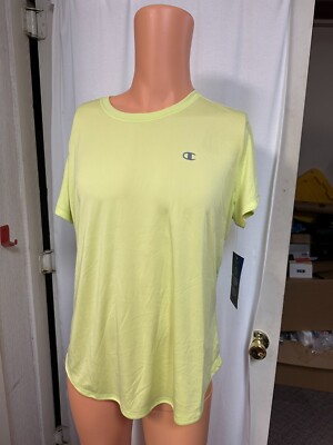 Champion Womens XL Light Green Wicking Anti-Odor T-Shirt Tee