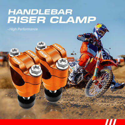 28mm Compatible Handlebar Risers Clamps Kit Thread Diameter 12mm Orange