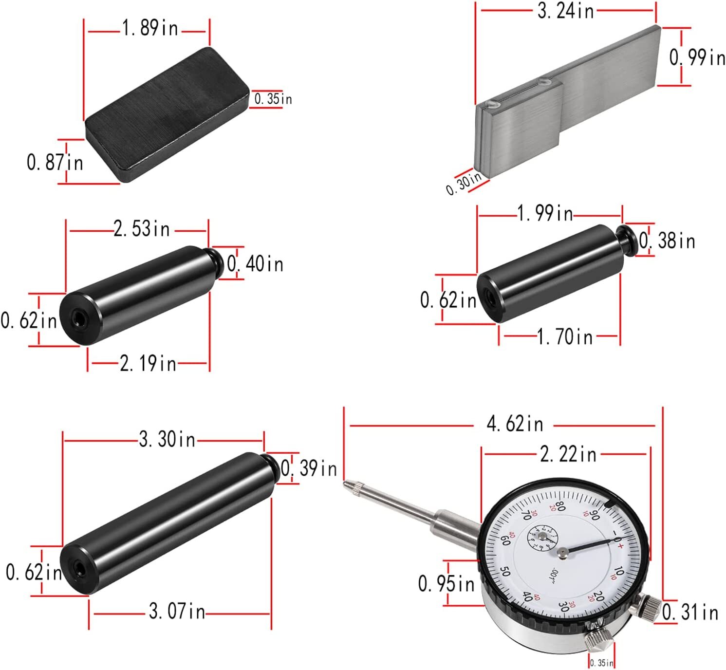 Differential Pinion Depth Gauge Checker Tools Sets 11001 for GM Ford ...