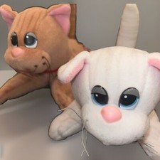 Vintage Tonia Pound Pur-r-ries 2 Kitten PP, Have Not Been Handled 1 White, 1 Tan