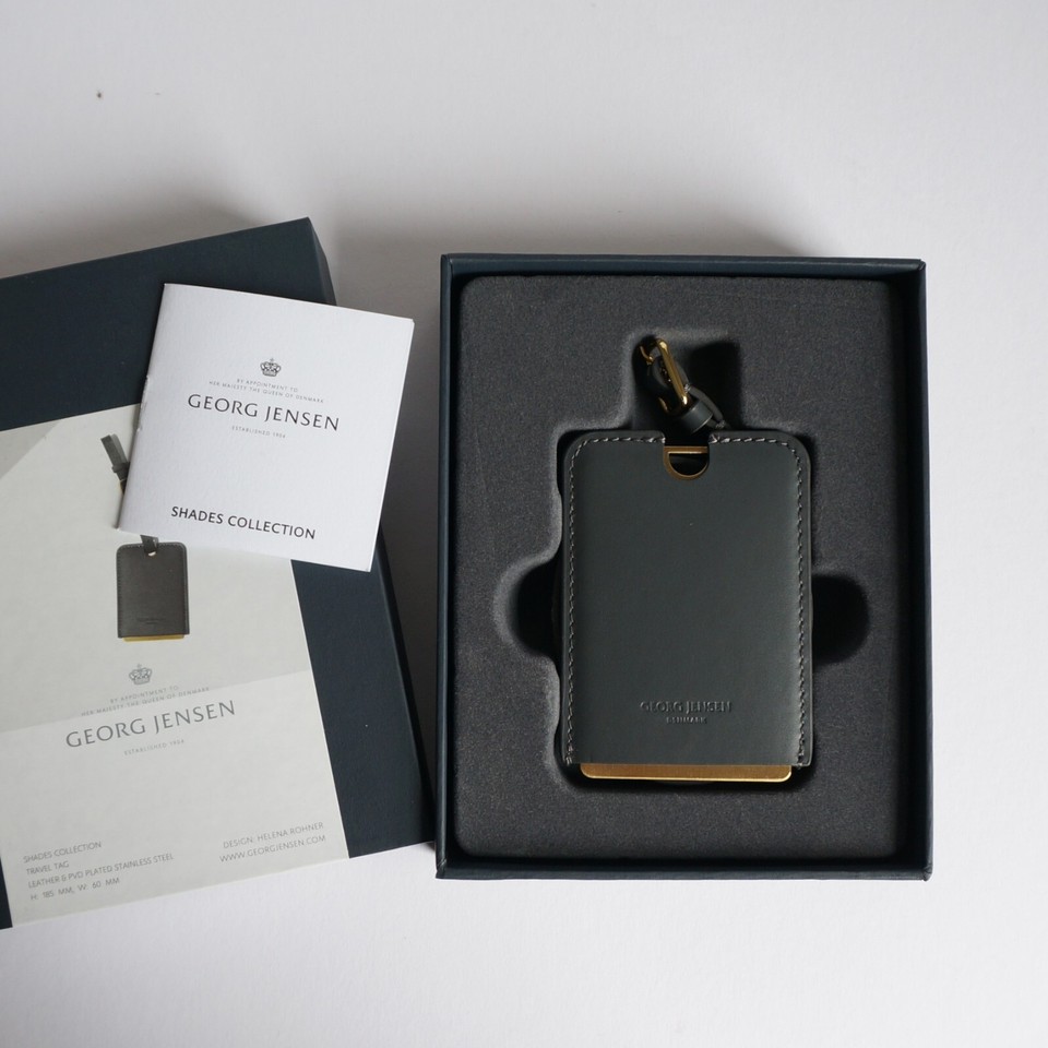 Jensen LUGGAGE Tag SHADES Steel. Leather. Helena Rohner. 10013696