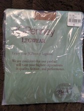 JCPenney Legwear Little Beige Average 2 Pair Knee Reg Stockings Nylons Vintage
