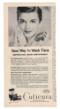 SAPONE CUTICURA pubblicità rivista vintage anni 50 5,25" x 11,25" C3