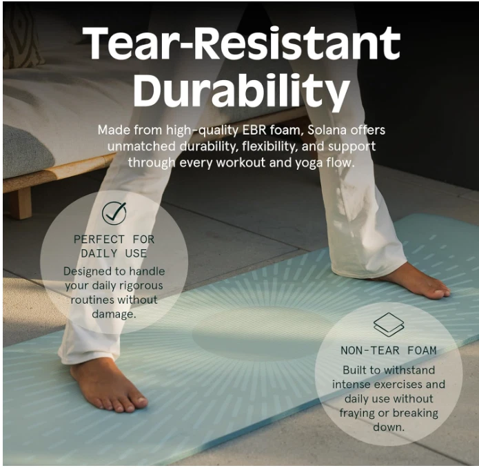 1" Thick Non-Slip Yoga Mat with Carry Strap for Men & Women