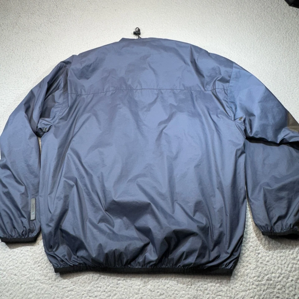 Chaqueta deportiva Zegna para hombre mediana azul gris Ripstop golf ligera viaje italiana Foto 3 de 4