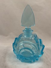 vintage art deco czech glass perfume bottle 053125