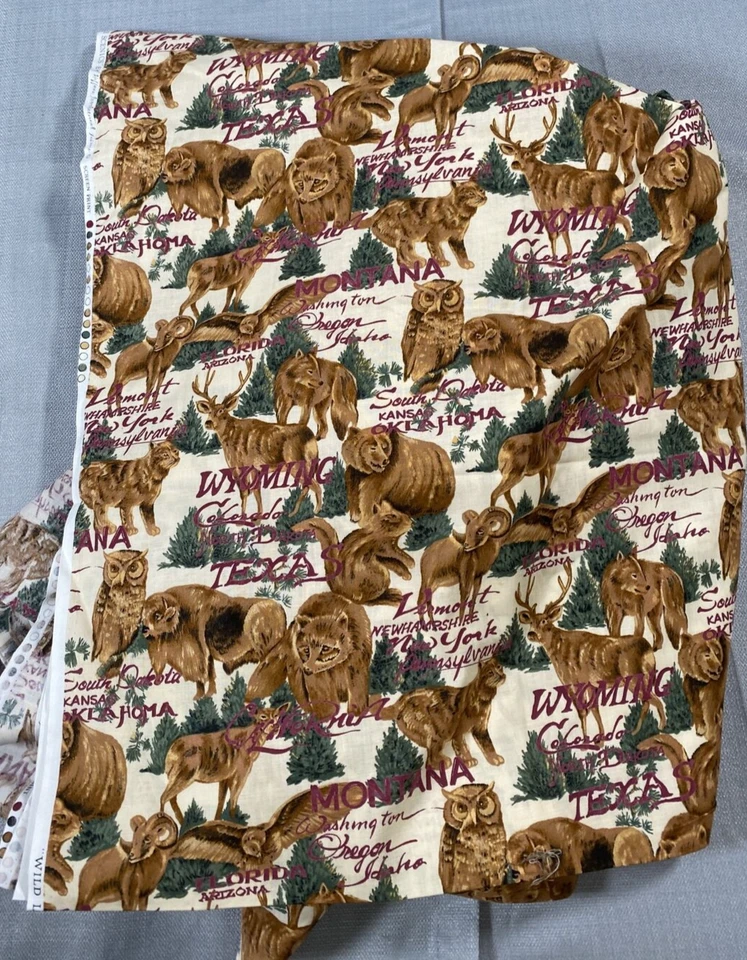 Hoffman International Telas Escena de Vida Silvestre Animales del Bosque POR EJEMPLO X 42 pulgadas Foto 2 de 4