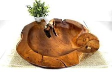 ARTISAN CARVED SQUID, Centerpiece Bowl, Decorative Fruit Bowl, Unique Wood Bowl