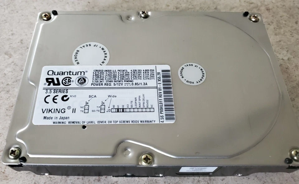 4.5GB Quantum Viking II 4.5S PX04L011 3.5" 68 PIN SCSI Internal Hard Disk Drive - Image 2 of 4