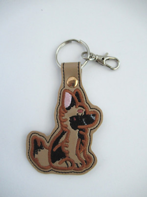 Foxy Fox Key Fob Keychain Faux Leather Quality made OOAK
