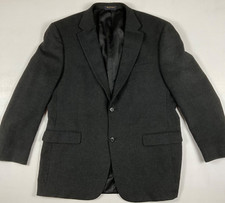 Tommy Hilfiger Blazer Two Button Dk Grey Wool Cashmere Silk Mens 44R Sport Coat