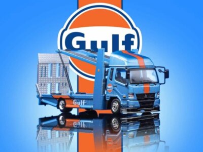 MITSUBISHI Fuso - Double Decker car truck  - GULF - GCD 1:64