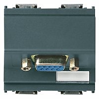 # 16361 NEW Vimar Idea 9P 9 Pin SUB D Socket Connector Soldering Grey FREE Ship!