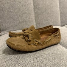 Frank Wright Men's Suede Brown Droving Moccasins Loafers Size 11 Slip On Style