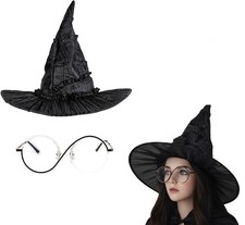 TUVWYSZ Halloween Costume Women Black Adult Witch One Size Fits Most,