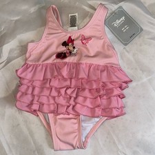 Disney Store Minnie Mouse Girls Pink Baby 1-piece Swimsuit size 3-6 Months NWT