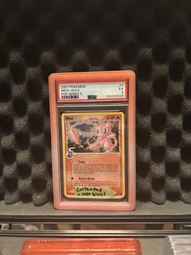 Mew #3/17 Pokemon TCG Pop Series 5 CORRECTED BACK HOLO BLEED Holo Rare PSA 5