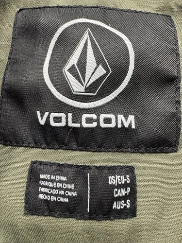 Volcom Warren Full Zip Hooded Utility Jacket Mens Sz Small ArmyGreen image 7