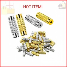50 Pcs Brass Screw Twist Clasps for Jewelry Making - Barrel Clasp, Cord End Caps