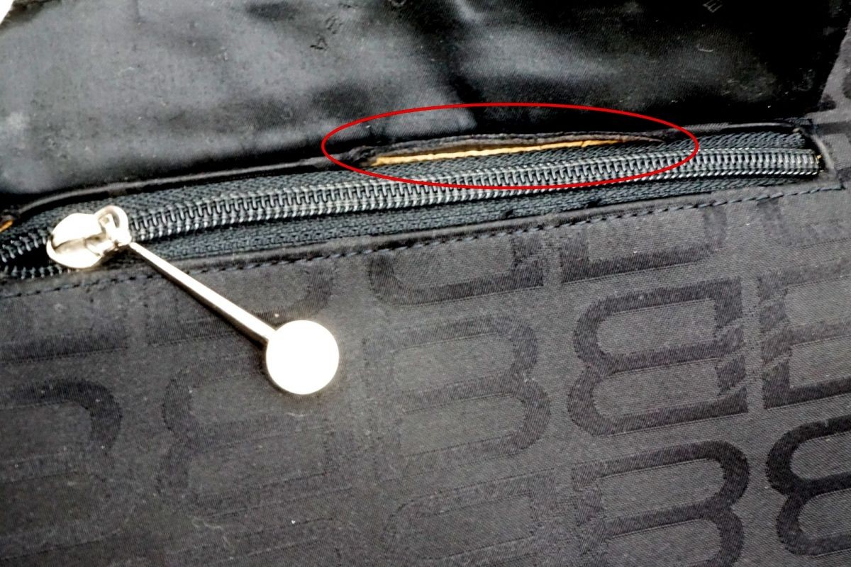 BALENCIAGA One Shoulder Bag BB Monogram Logo Nylon Canvas Black 5251h thumbnail 6