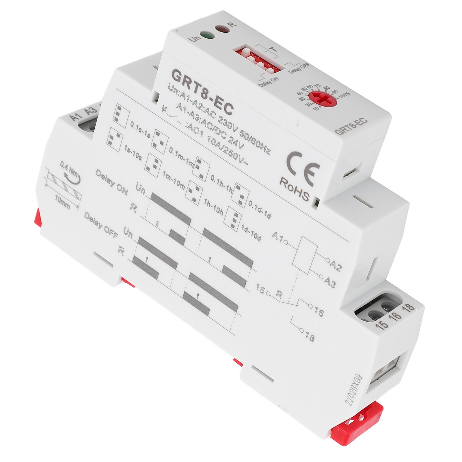 Dual Function Time Relay Multifunctional Relay Switch With LED Indicator AC230V