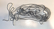 Shiny Silver Beaded Garland 16 Ft. 5mm Christmas
