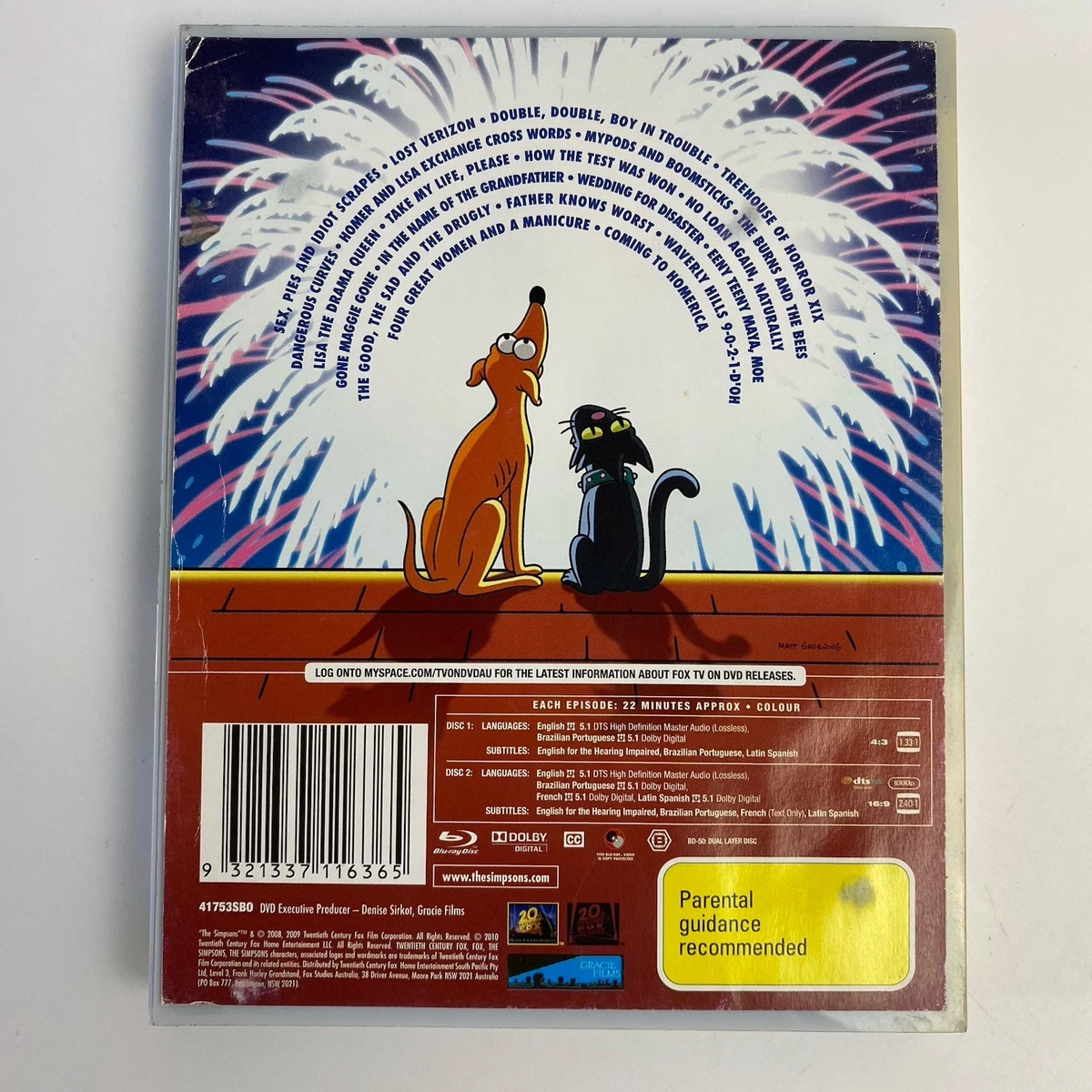 The Simpsons Complete 20th Season Blu Ray 4 Disc Region 4 PAL Australia