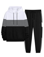 Men's Tracksuit Jogging Sweat Suits 2 Piece Hoodie and Matching Pants Casual ...