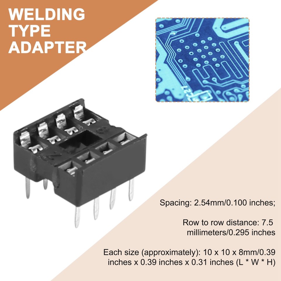 20 x 8 Pin 2.54mm Pitch IC Socket Type Adapter
