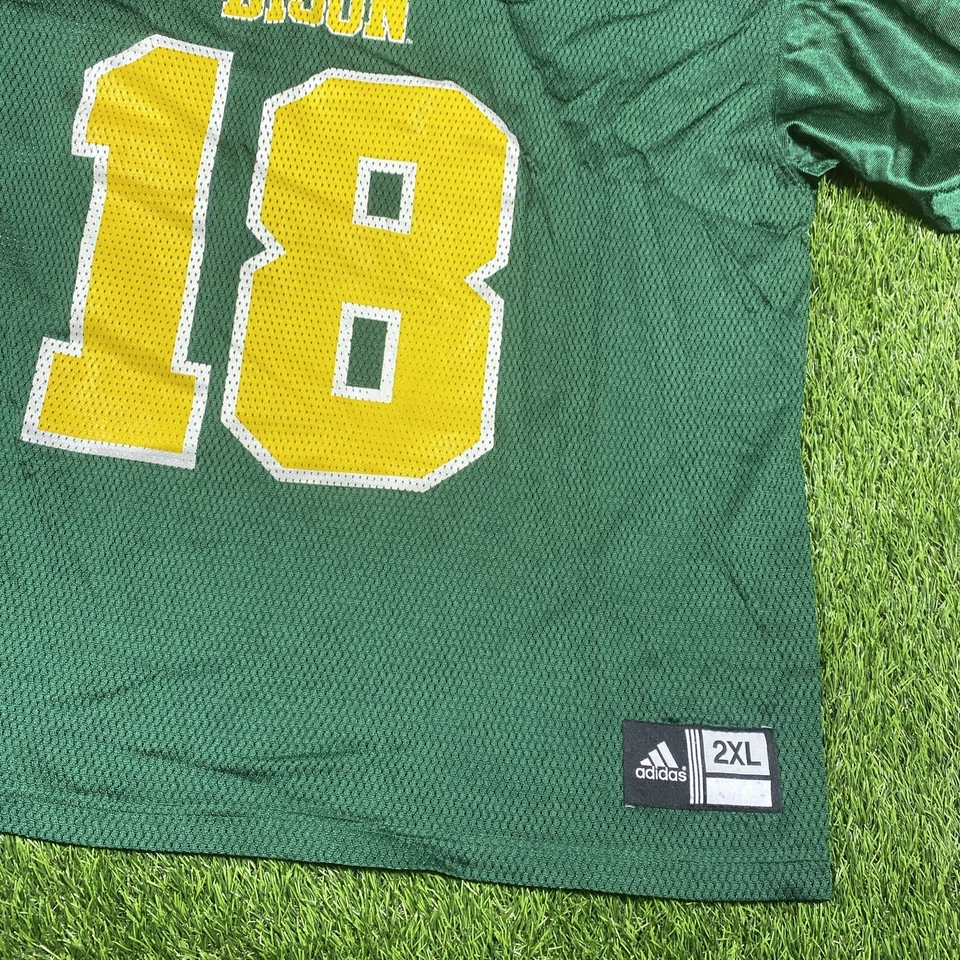 North Dakota State Bison Football Jersey Adidas Mens 2xl Green #18 Ncaa - Image 4 of 4