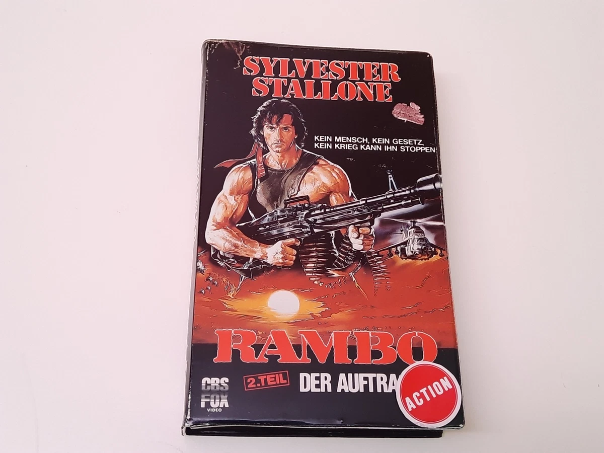 Rambo 2. Teil - Der Auftrag 1985 VHS German PAL Video Softbox Sylvester Stallone