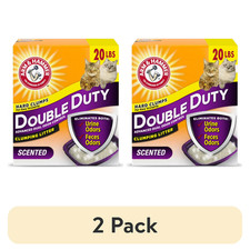  2 pack ARM  HAMMER Double Duty Cat Litter, Advanced Odor Control Clumping Cat