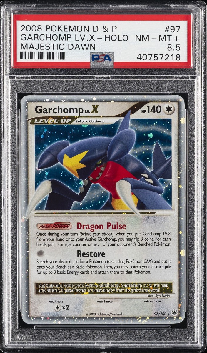 2008 POKEMON DIAMOND & PEARL MAJESTIC DAWN #97 GARCHOMP LV.X-HOLO