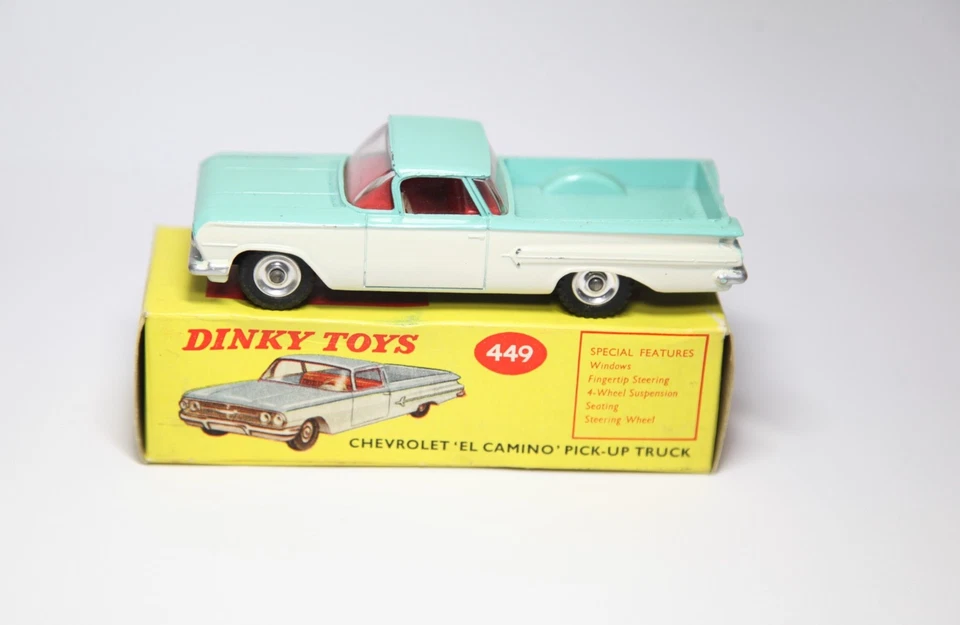Dinky 449 Chevrolet El Camino пикап в оригинальной коробке - почти как новый винтажный - Изображение 2 из 4