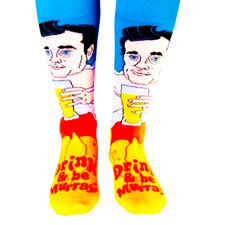Drink & Be Murray Bill Murray Men’s Crew Socks Made in USA Novelty Size 10-13
