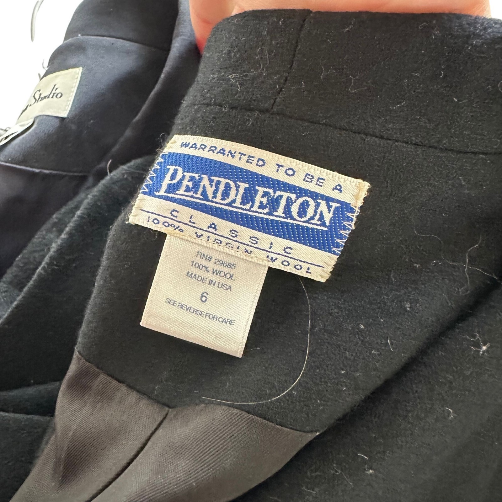 Pendleton Wool Blazer Black Single Button Classic… - image 6