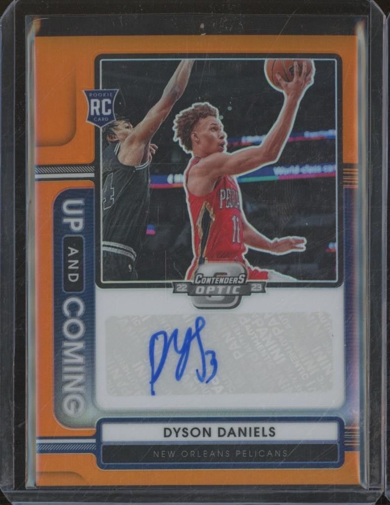 2022-23 Panini Contenders Optic DYSON DANIELS RC Up Coming Auto Orange /25 JK13